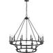 Florence 15 Light 41.75 inch Matte Black Chandelier Ceiling Light